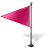 Map Marker Flag 1 Left Pink Icon